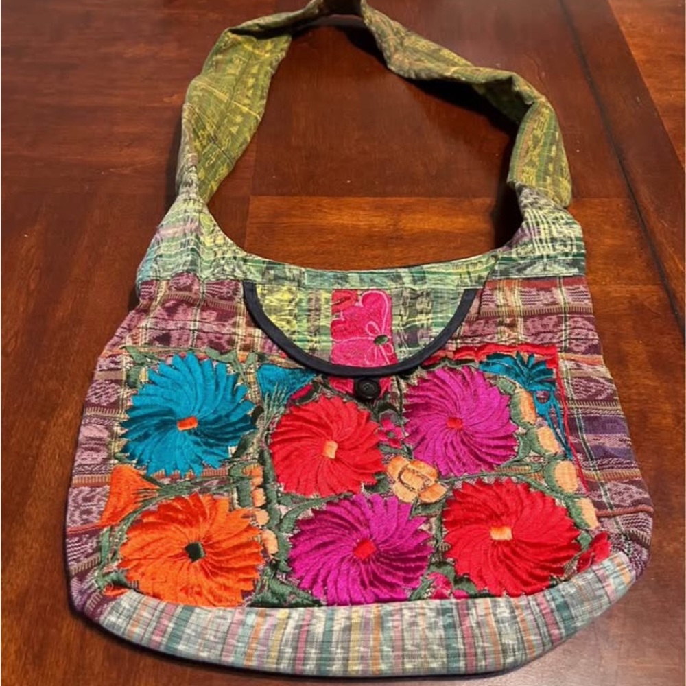 Colorful boho Floral Patchwork Shoulder Bag